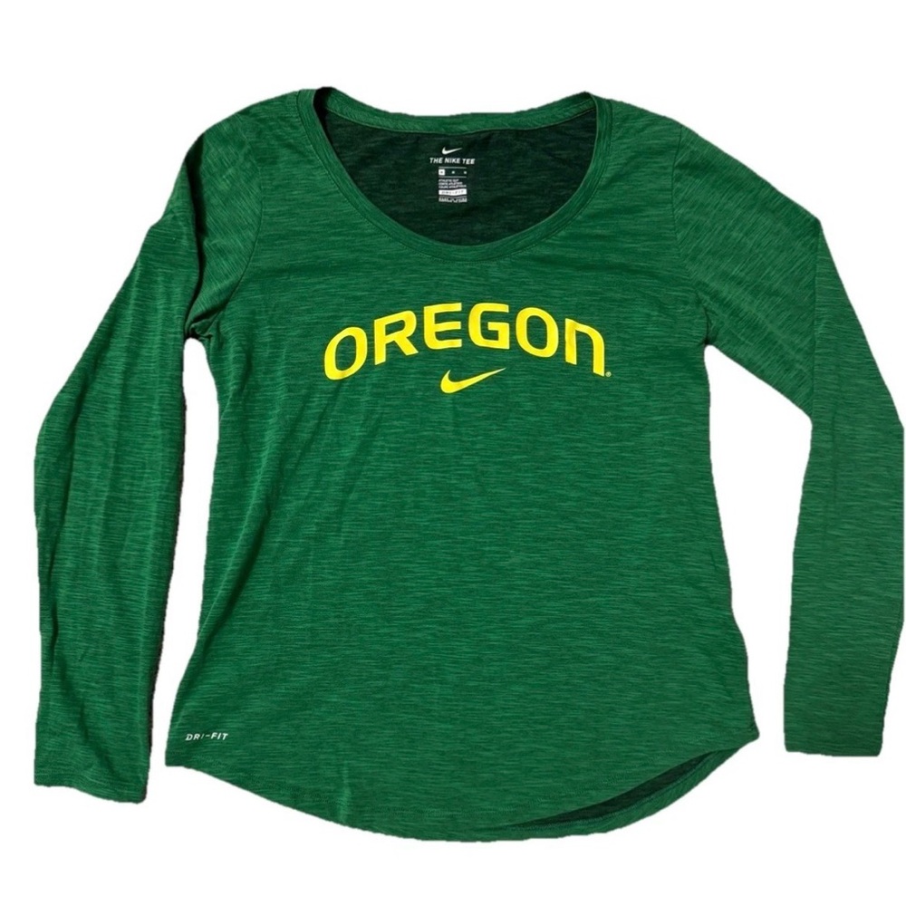 Nike Dri-FIT Performance Women's Oregon Green Long Sleeve Tee Excellent